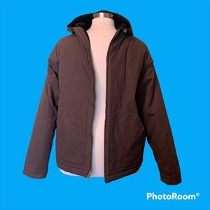 Canvas hooded jacket